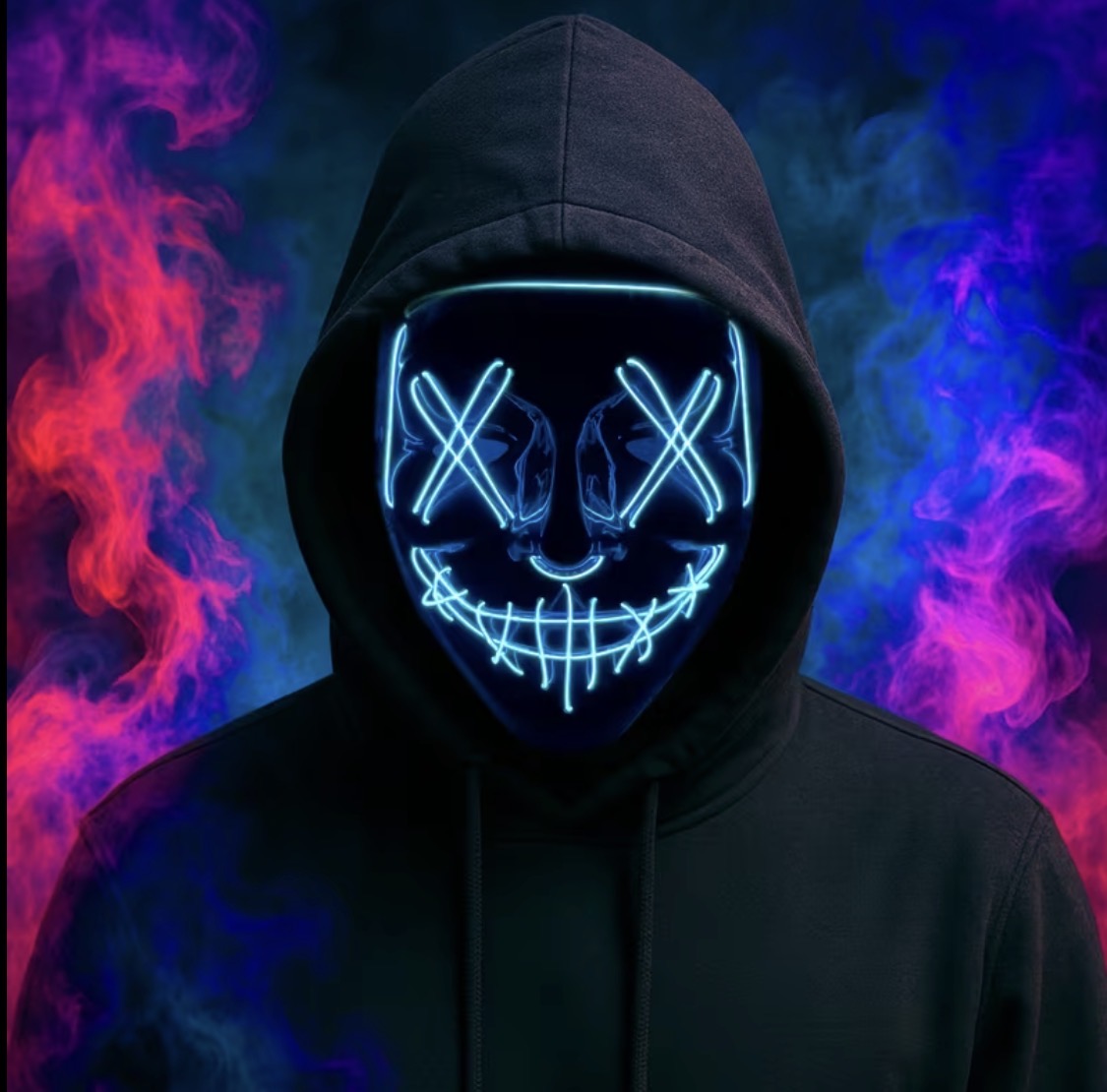 Light Up LED Purge Mask with 3 Lighting Modes