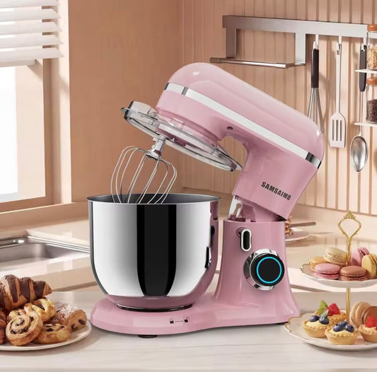 10-Speed Electric Stand Mixer with 6.5QT Bowl, Dough Hook, Beater and Whisk.