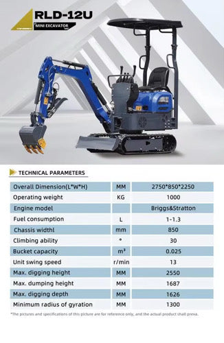 Excavator RLD12 type small