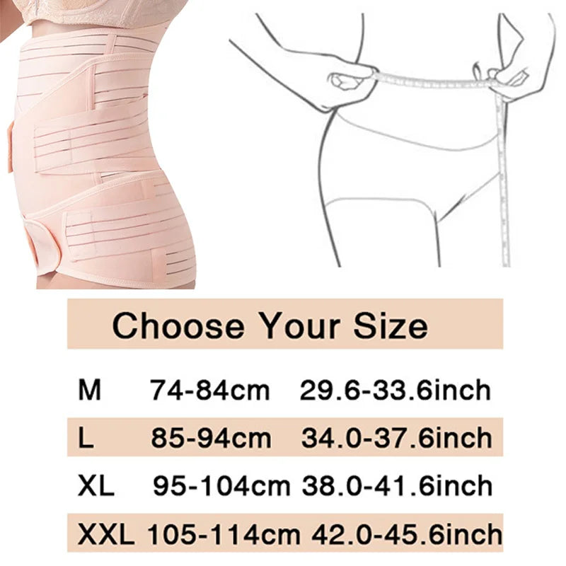 3 in 1 Corset Postpartum Belly Band Waist Trainer Recovery Bandage Strap Body Shaper