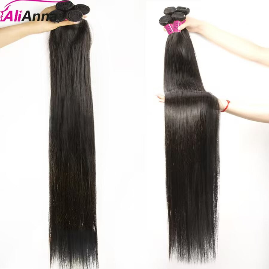 10A 36 38 40 Inch Human Hair Bundles Brazilian Hair Weave Bundles