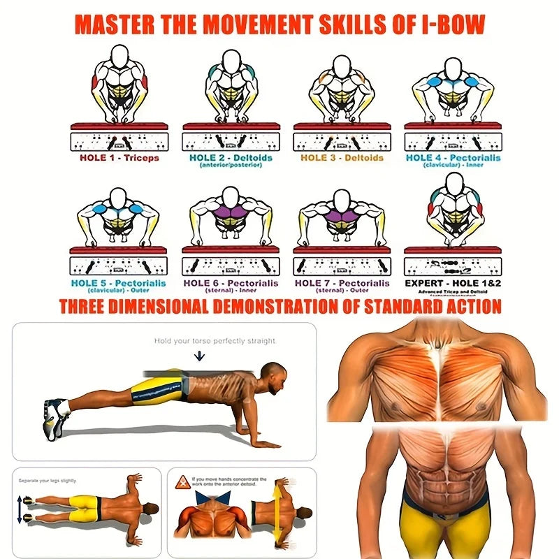 Push-up Board Set Portable Multifunctional Push-up Bar Foldable Fitness Equipment