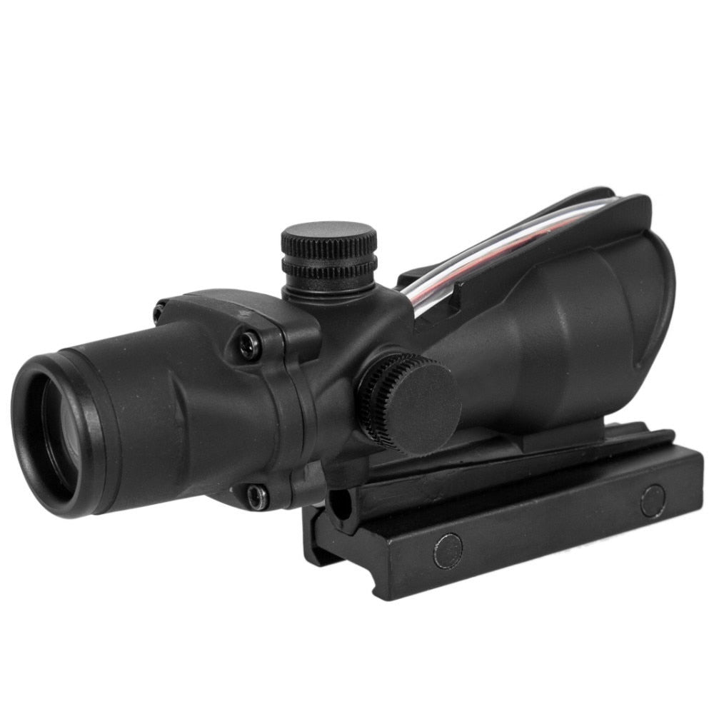 4X32 Hunting Scope Real Fiber Optics Illuminated Etched Reticle Tactical Optical Sight