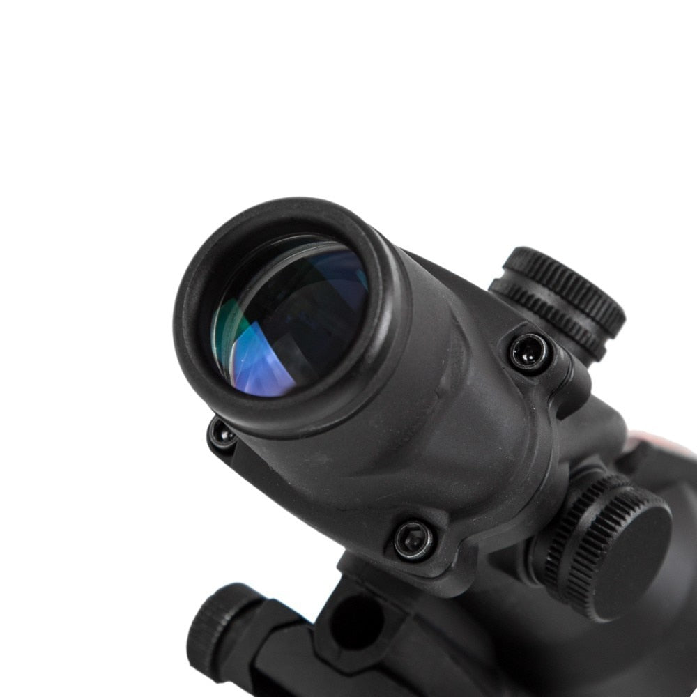 4X32 Hunting Scope Real Fiber Optics Illuminated Etched Reticle Tactical Optical Sight