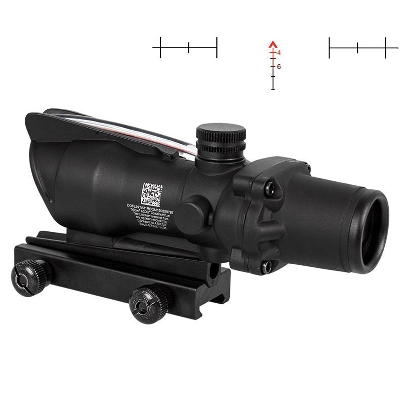 4X32 Hunting Scope Real Fiber Optics Illuminated Etched Reticle Tactical Optical Sight