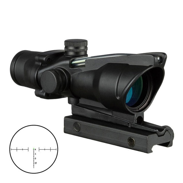 4X32 Hunting Scope Real Fiber Optics Illuminated Etched Reticle Tactical Optical Sight
