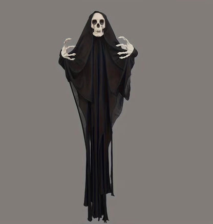 Halloween Large Black And White Scary Hanging Ghost
