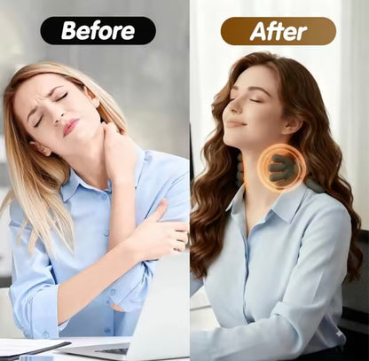 Neck Shoulder Massager with Heat Therapy 2 Speed Temperature Deep Tissue Relaxation.