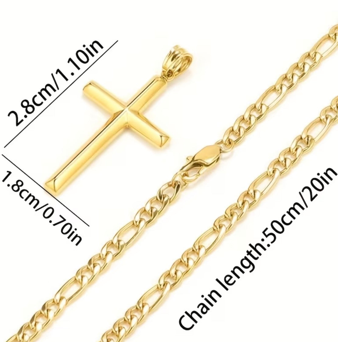 925 Sterling Silver Plated Gold Necklace tarnish resistant 20 Inch Unisex Pendant & Chain