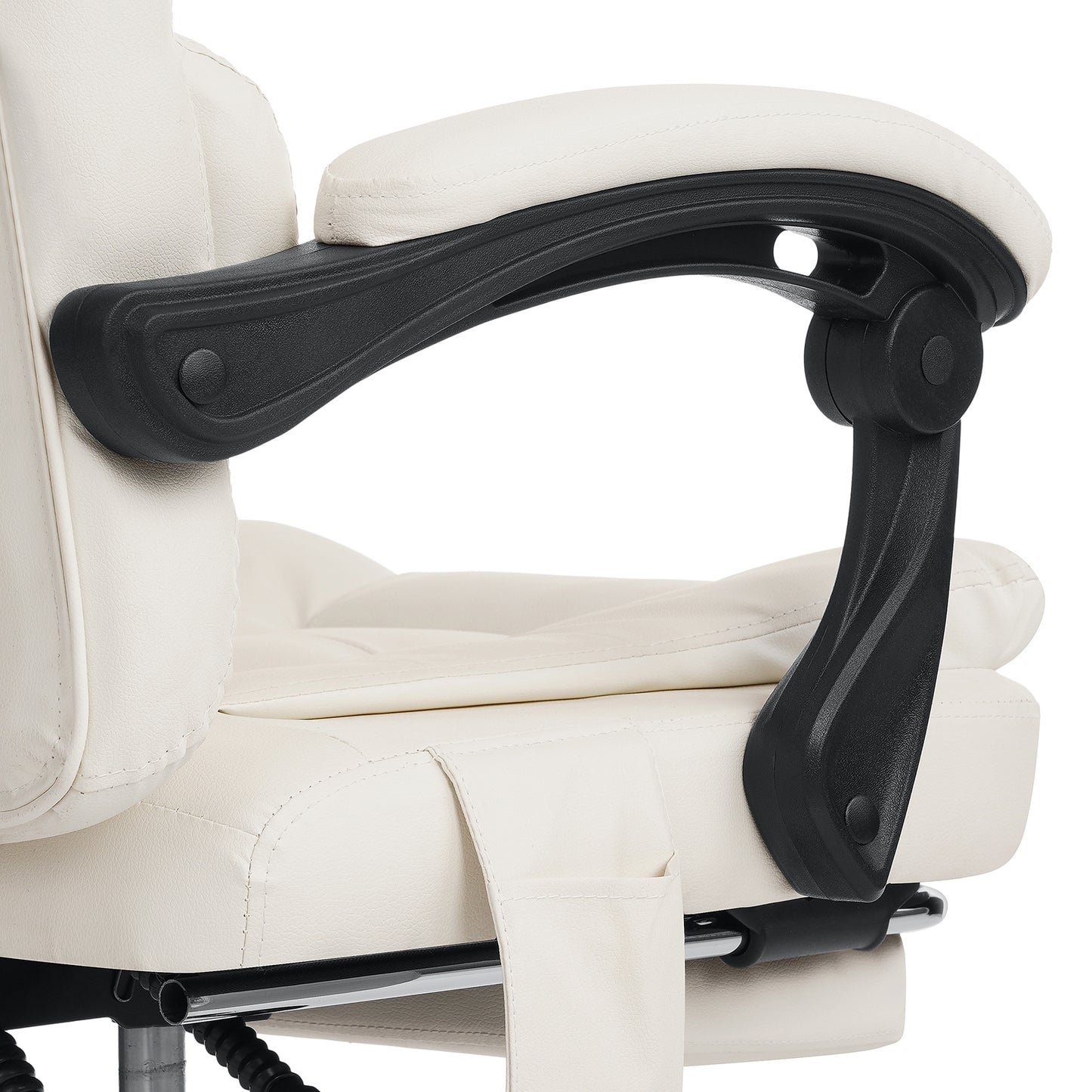 Executive Office Massage Chair with Footrest Reclining, Computer Desk Chair Lumbar Back Support