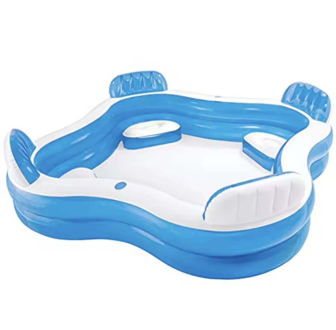 Inflatable Pool 90 X 90 X 26 for Ages 3+ Swim Center Family Lounge.