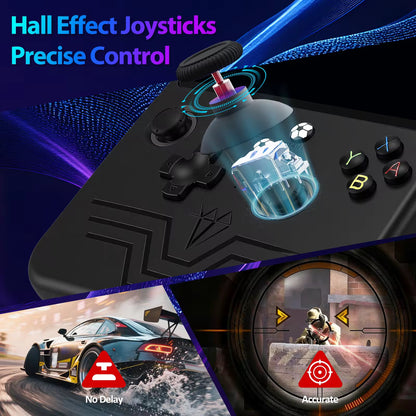 Black Retro Handheld Game Console. RGB Light Replaceable Arcade Joystick Portable WIFI
Hand Held Gaming Player.