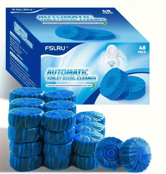 48-Pack Automatic Toilet Cleaner Tablets & Deodorizer Gel