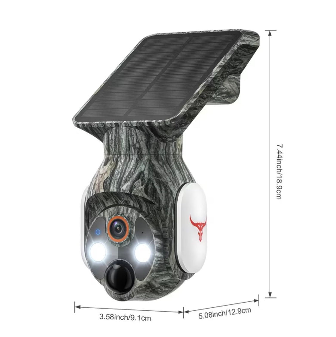 1080P Solar Security Cameras Wireless Outdoor, 360° View Pan/Tilt, 2.4Ghz WiFi Outside, Color Night Vision, Real-Time Alerts, Cloud Storage, 2-Way Audio