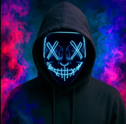 Light Up LED Purge Mask with 3 Lighting Modes