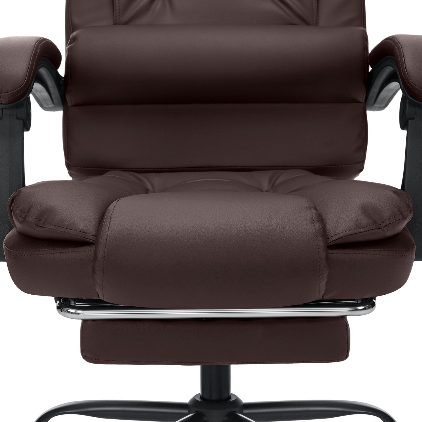 Executive Office Massage Chair with Footrest Reclining, Computer Desk Chair Lumbar Back Support