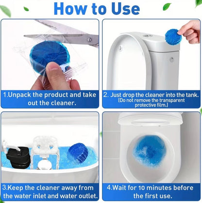 48-Pack Automatic Toilet Cleaner Tablets & Deodorizer Gel