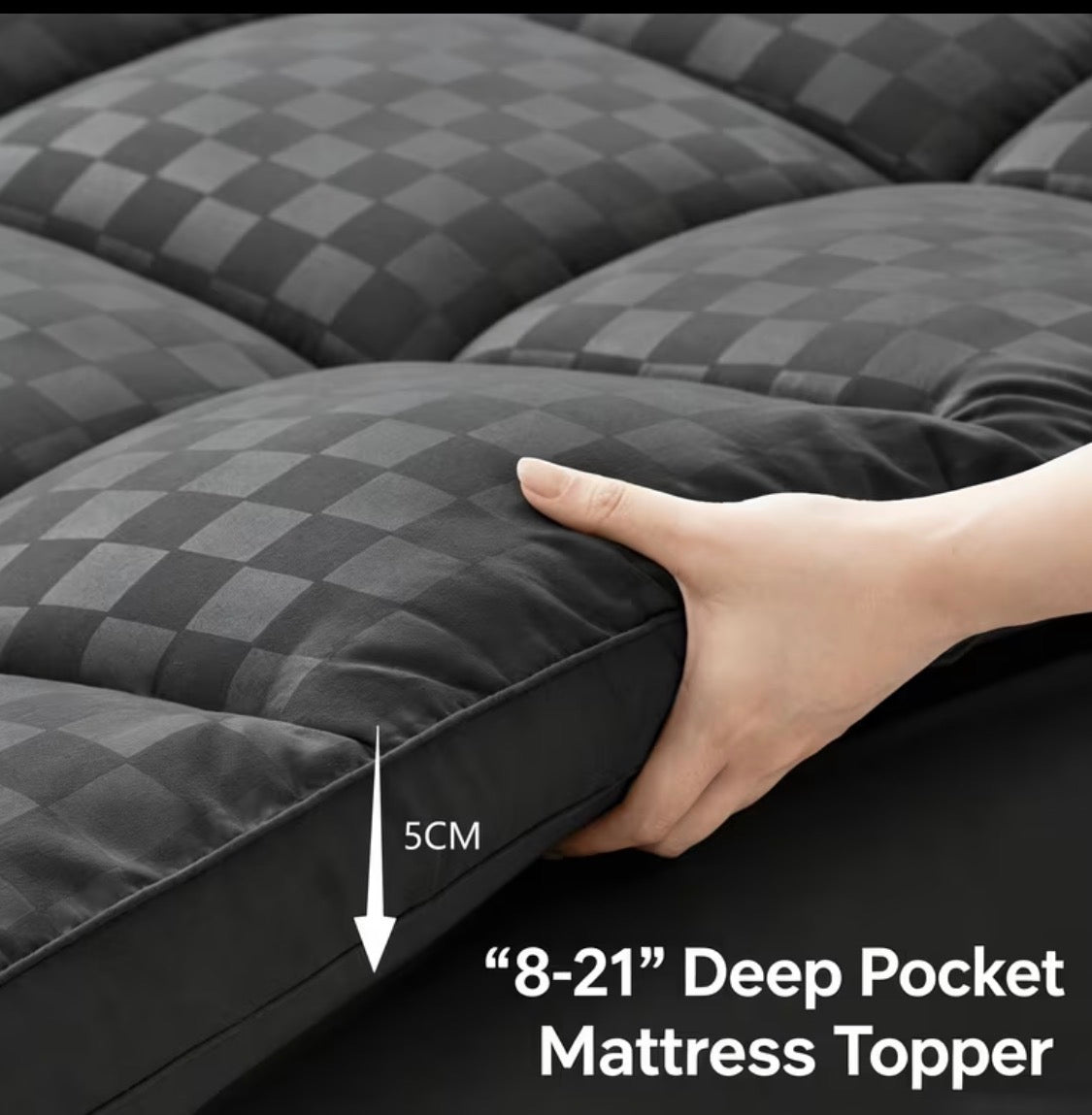 Cooling Mattress Pad Cover - Soft Pillow Top 8-21 Inch Deep Pocket Fitted Protector