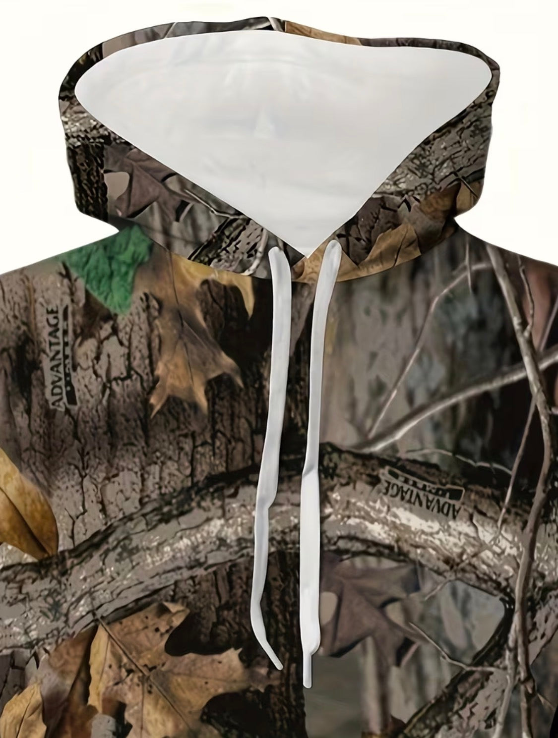 2 Men's Full Body Leaf Print Long Sleeved Hooded Sweatshirt+pants Set