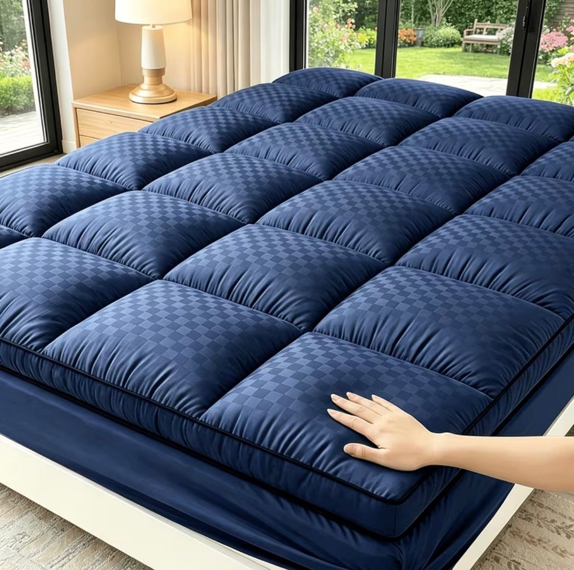 Cooling Mattress Pad Cover - Soft Pillow Top 8-21 Inch Deep Pocket Fitted Protector