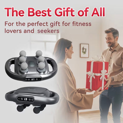 Handheld Tapping Massage Gun, 6-head Deep Tissue Massager, Multi-head Vibration Massager.