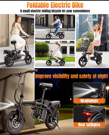 Urban Explorer Daily Ride 48V 10.4Ah Compact Electric Bicycle With LCD Display 500W 28km
Range.