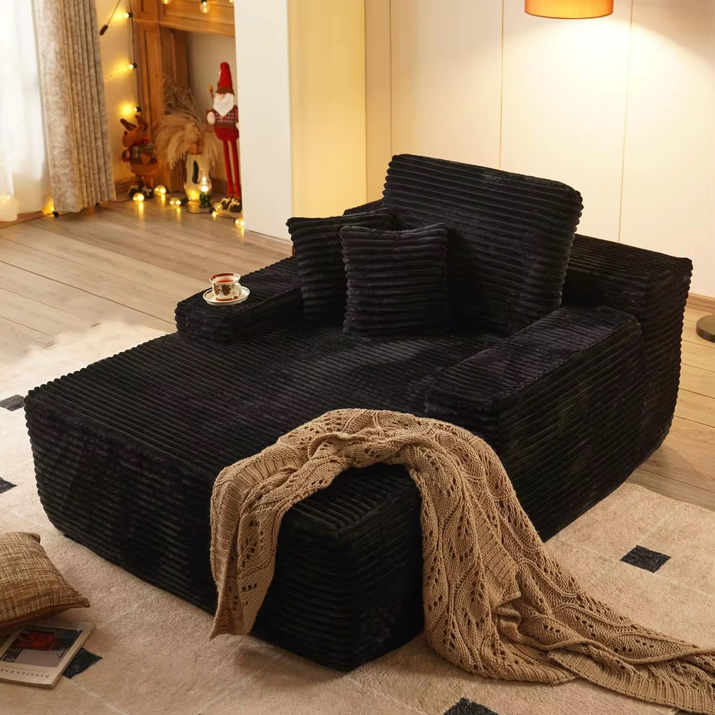 Lazy floor sofa Vacuum Compression One-piece Formed High-density Full Sponge Sofa for Living Room