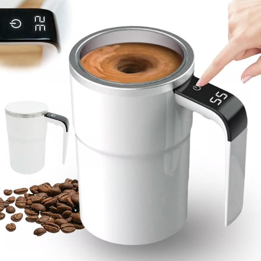 Digital temperature automatic self stirring cup.