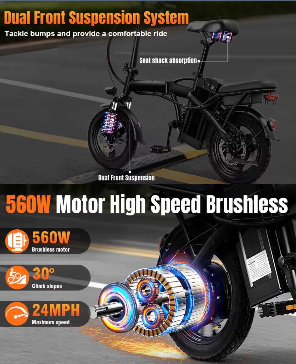 Urban Explorer Daily Ride 48V 10.4Ah Compact Electric Bicycle With LCD Display 500W 28km
Range.