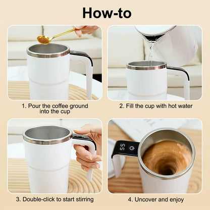 Smart Self‑Stirring Mug with Digital Temperature Display