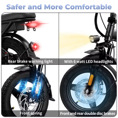Urban Explorer Daily Ride 48V 10.4Ah Compact Electric Bicycle With LCD Display 500W 28km
Range.