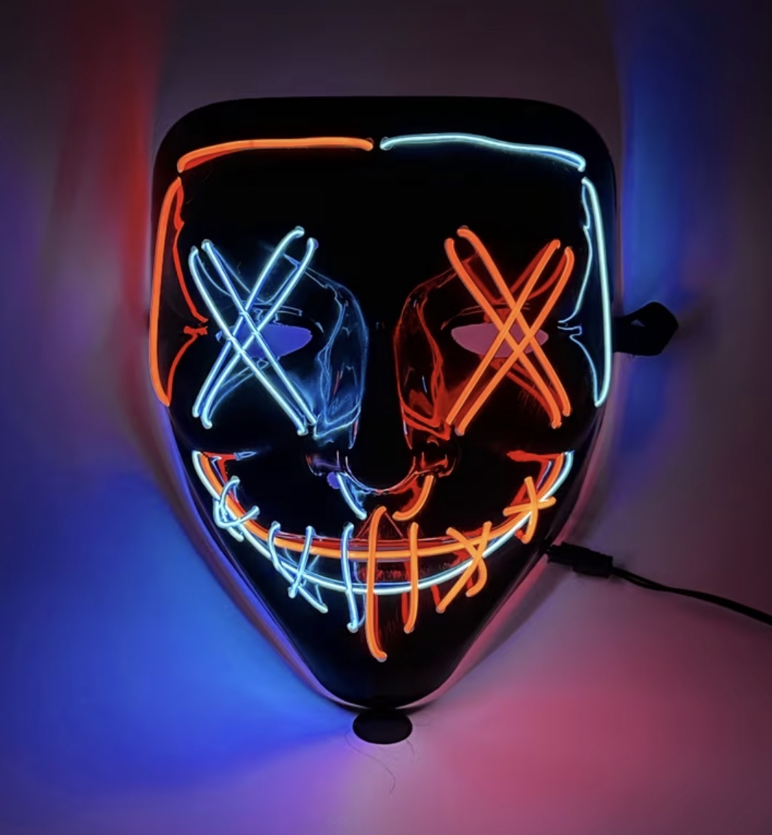 Light Up LED Purge Mask with 3 Lighting Modes