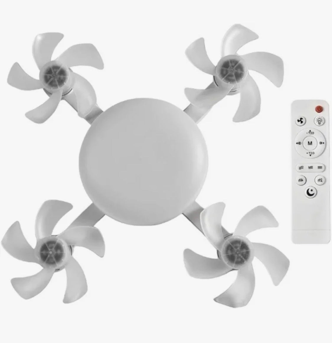 5 Wings Ceiling Fan Light E27 Led 60w Drone Shaped Remote Control Dimmable 3 Color LED Ceiling Light.