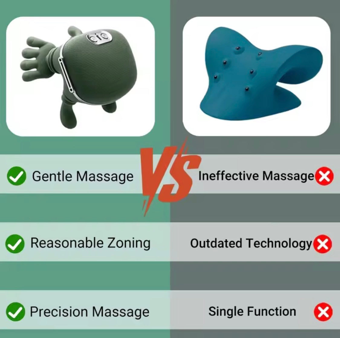 Neck Shoulder Massager with Heat Therapy 2 Speed Temperature Deep Tissue Relaxation.