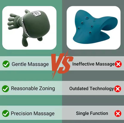 Neck Shoulder Massager with Heat Therapy 2 Speed Temperature Deep Tissue Relaxation.