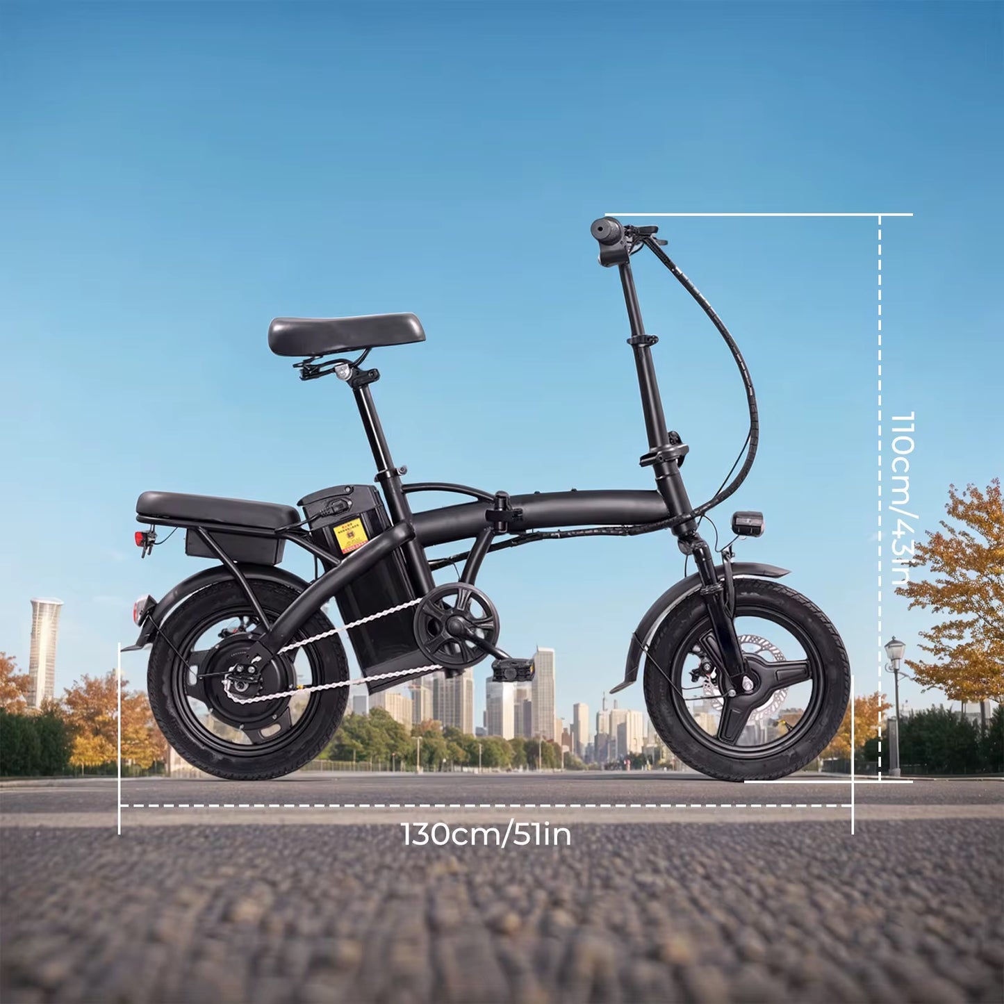 Urban Explorer Daily Ride 48V 10.4Ah Compact Electric Bicycle With LCD Display 500W 28km
Range.