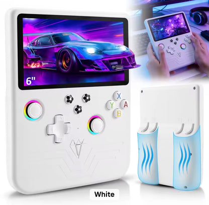 Black Retro Handheld Game Console. RGB Light Replaceable Arcade Joystick Portable WIFI
Hand Held Gaming Player.
