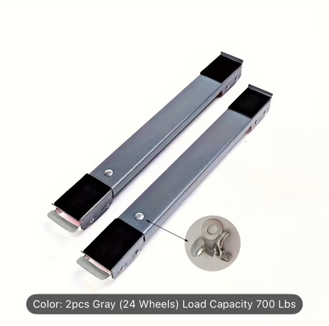 Adjustable Washing Machine & Refrigerator Stand with 24 Silent Non-Marking Wheels, 800 Ibs Capacity, Expandable Telescopic Metal Frame, Adjustable Height & Leveling System, Sturdy Appliance Dolly for Moving.