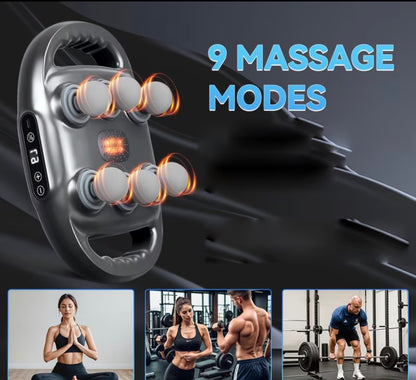 Handheld Tapping Massage Gun, 6-head Deep Tissue Massager, Multi-head Vibration Massager.