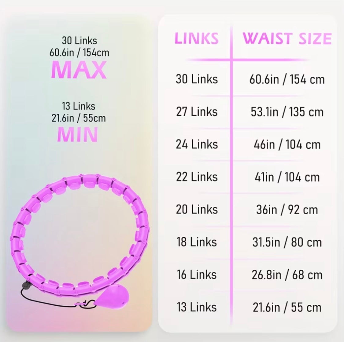 Adjustable Sport Hoops Thin Waist Exercise