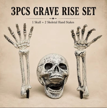 Halloween Skull Garden Ground Signs - Spooky Patio & Walkway Yard Decor