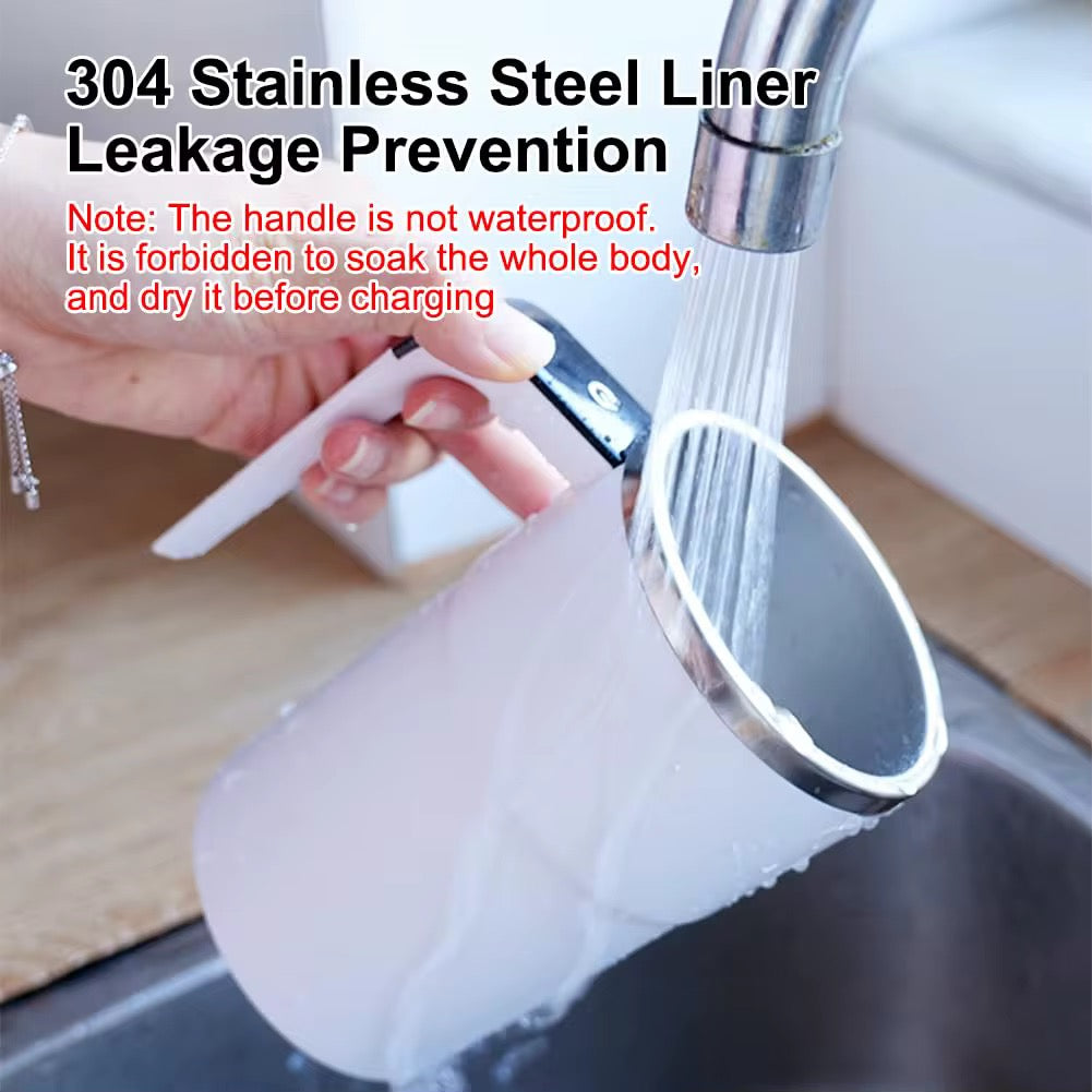 Digital temperature automatic self stirring cup.