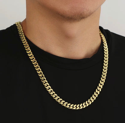 Men’s 24K Gold Plated 925 Silver Cuban Link Set | 8mm Chain & Bracelet