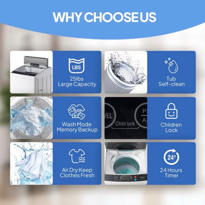 Compact Smart Washer & Dryer Set (Shipped Separately) — Quiet & Space-Saving