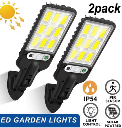 2-4 Pack Solar-Powered Street Lights, 3-Mode LED Outdoor Security Spotlights for Garden & Porch