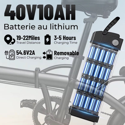 Urban Explorer Daily Ride 48V 10.4Ah Compact Electric Bicycle With LCD Display 500W 28km
Range.