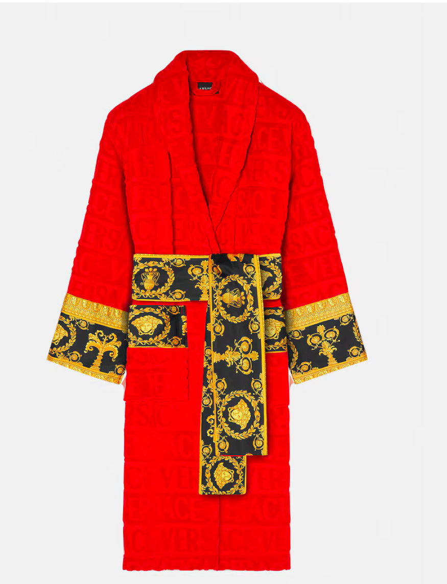 Versace Long Sleeve Winter Bath Robe For Men And Women