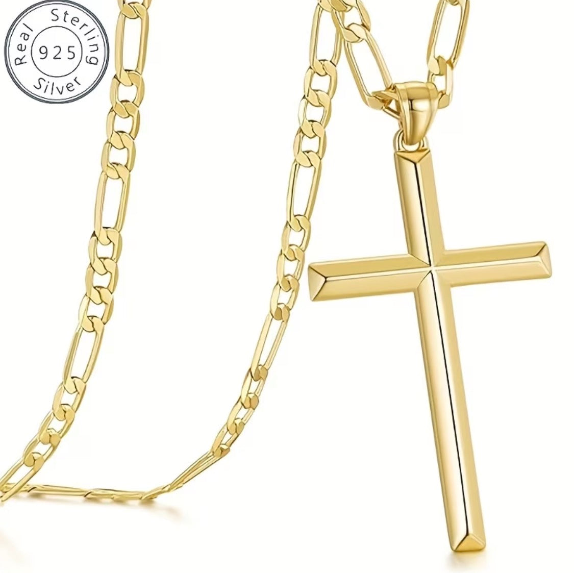 20-inch unisex pendant and necklace plated in 925 sterling silver.