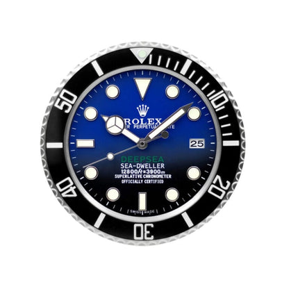 Submariner Style Black Dial Wall Clock | Silent Sweep Quartz Timepiece