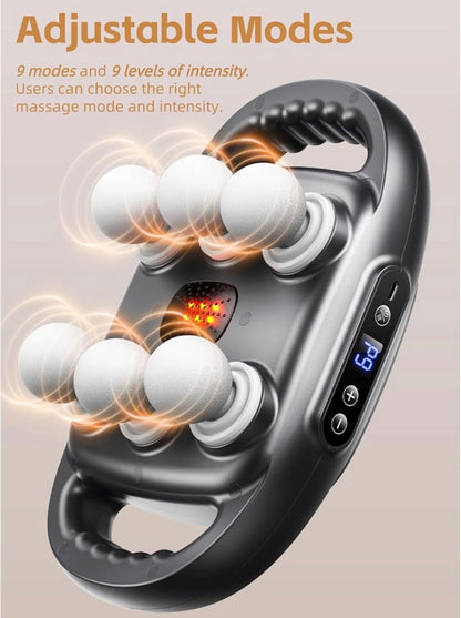 Handheld Tapping Massage Gun, 6-head Deep Tissue Massager, Multi-head Vibration Massager.